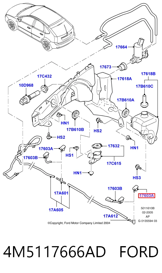 Compre HMP4M5117666AD Hmpx Injetor de fluido para lavador de pára-brisas