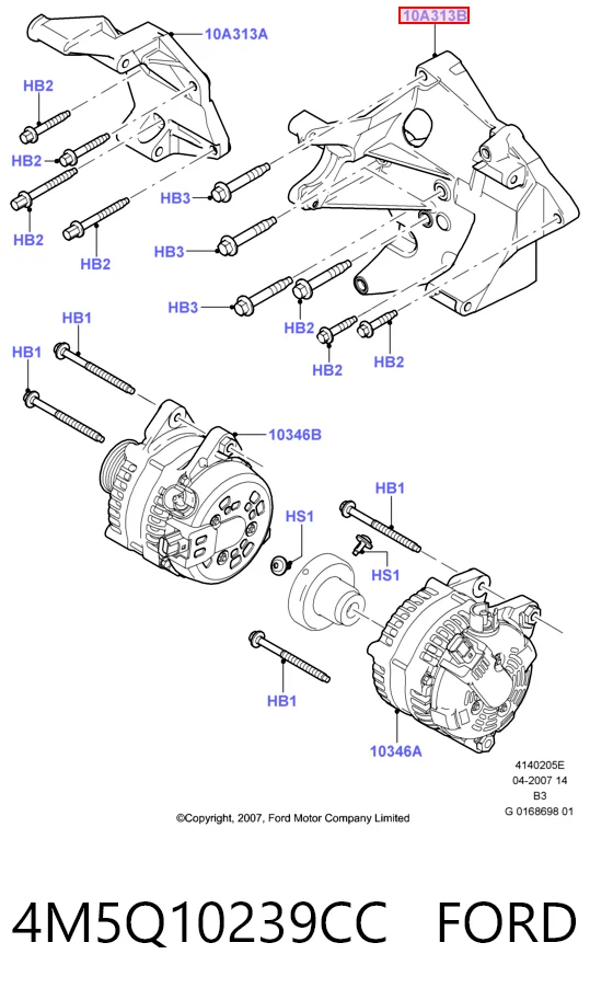 Consola do gerador Ford Mondeo IV CA2