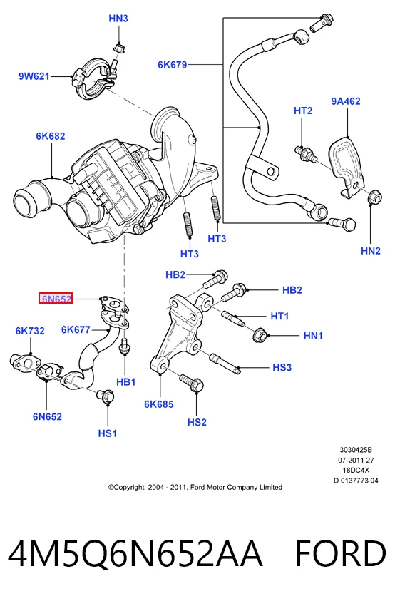 Vedante de mangueira de derivação de óleo de turbina Fiat/Alfa/Lancia K68189904AA preço, a partir de 2,31 USD