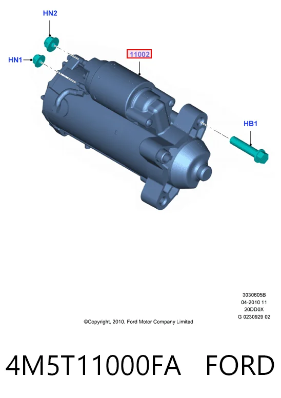 4M5T11000FA Ford Motor de arranco