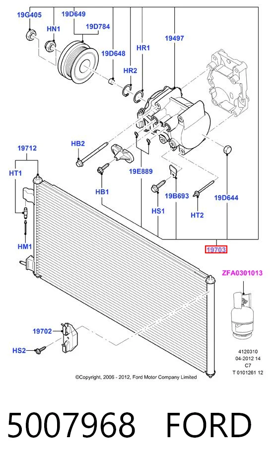 5007968 Ford Compressor de aparelho de ar condicionado