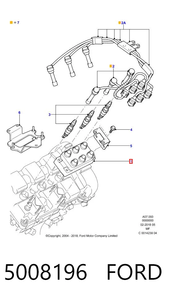 5008196 Ford Bobina de ignição
