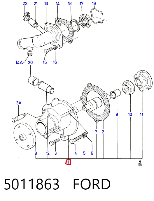 Compre Bomba de água (bomba) de esfriamento Ford Taunus 