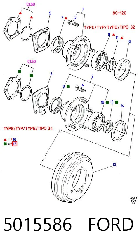 Rolamento de cubo traseiro Ford Transit  V ao melhor preço