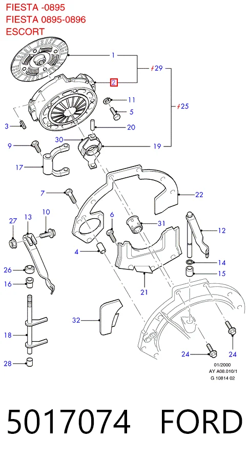 Compre Cesta de embraiagem Ford Fiesta 