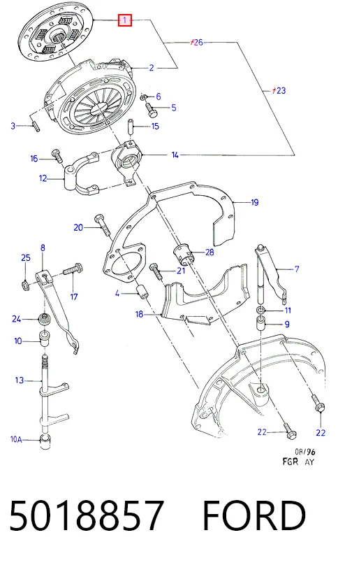 Disco de embraiagem Ford Escort IV AWF, AVF