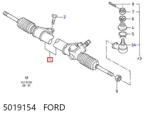  Cremalheira da direção Ford Sierra I carrinha (BNC) (1982 - 1986) I