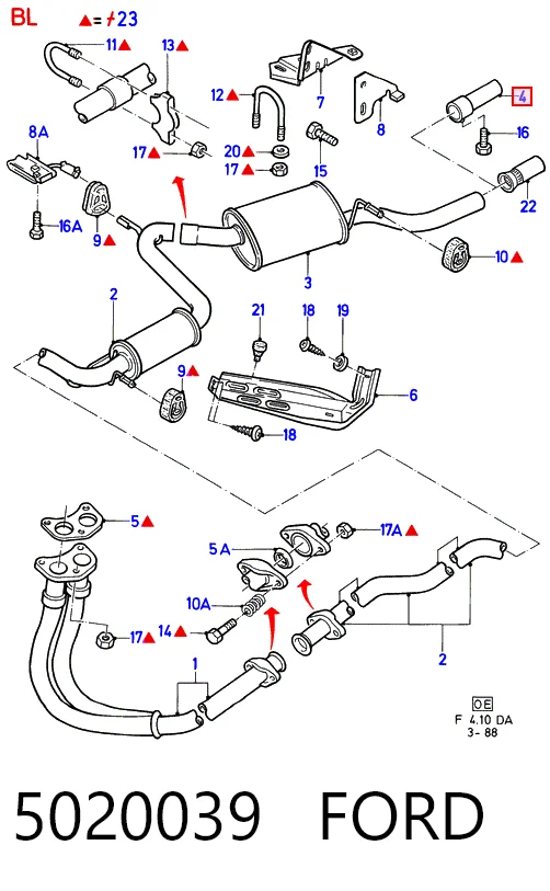 Silenciador, parte traseira para Peugeot 205 I 741A, C