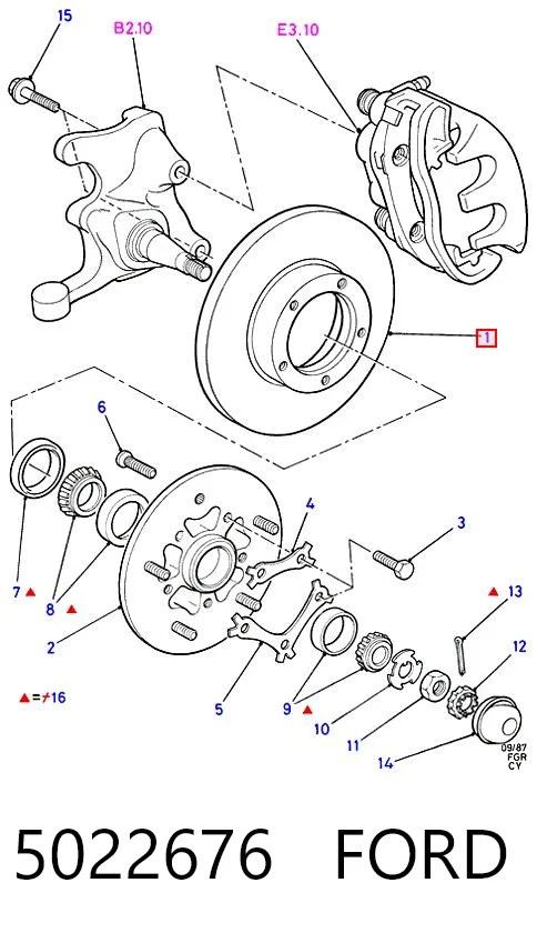 5022676 Ford Disco do freio dianteiro