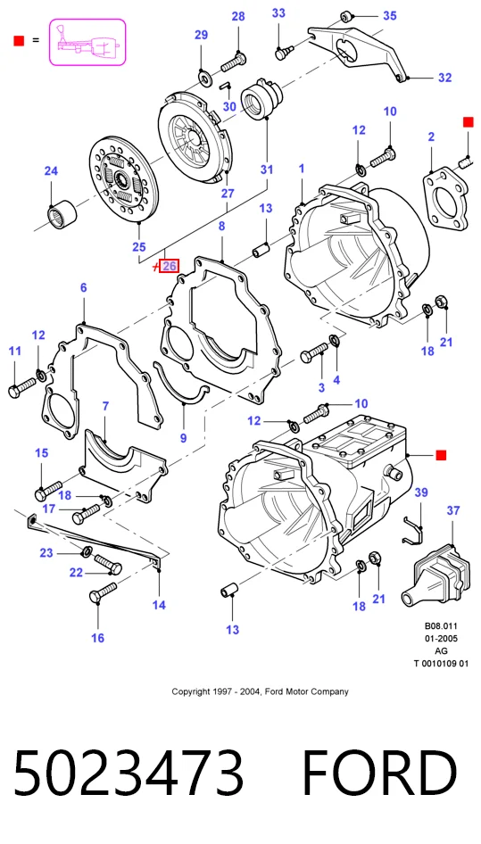 Kit de embraiagem (3 peças) Ford Taunus  GBTS, GBFS, CBTS
