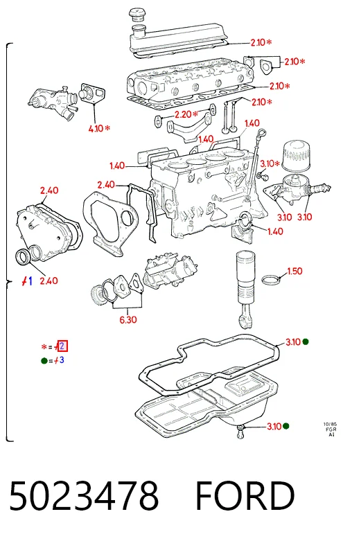 Kit superior de vedantes de motor Glaser D3079400 preço, a partir de 44,25 USD