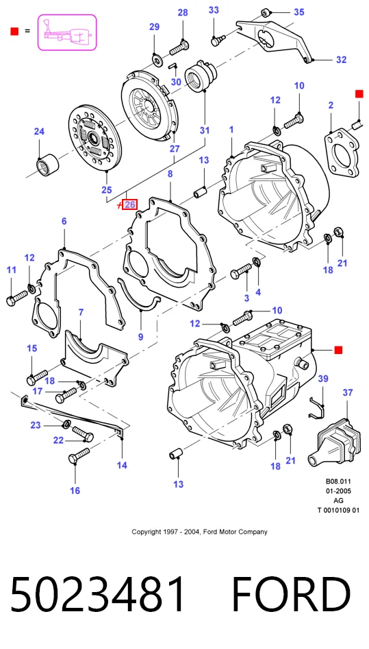  Kit de embraiagem (3 peças) Ford Taunus sedan (GBTS, GBFS, CBTS) (1975 - 1979) 