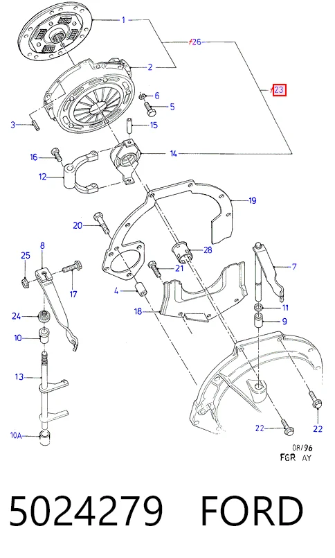  Kit de embraiagem (3 peças) Ford Escort VII conversível (ALL) (1995 - 2000) VII