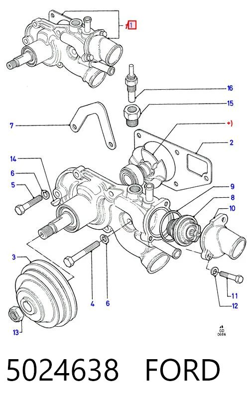 Compre Bomba de água (bomba) de esfriamento Peugeot 505 