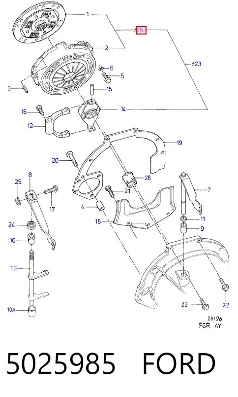 Cesta de embraiagem para Ford Escort VII ALL
