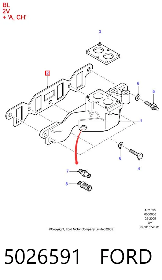 Vedante de tubo coletor de admissão para Ford Fiesta GBFT