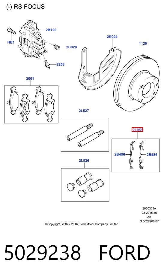Kit de molas de fixação de sapatas de disco dianteiras para Renault Scenic JZ0, JZ1