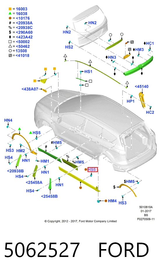 Compre YQ00110580 Peugeot/Citroen Cápsula (prendedor) de fixação de placas sobrepostas do acesso