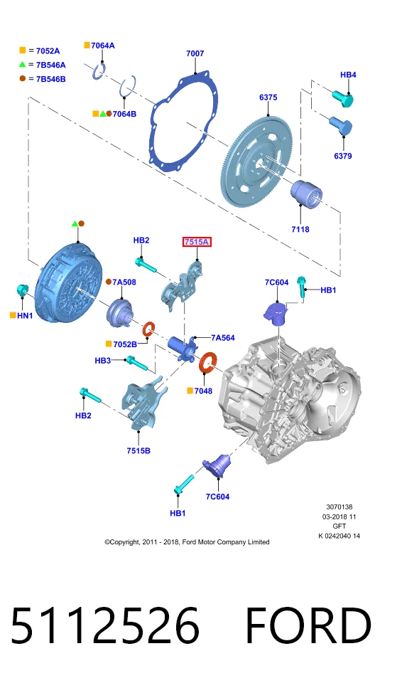 Forquilha de embraiagem para Ford Fiesta Mk6 CB1