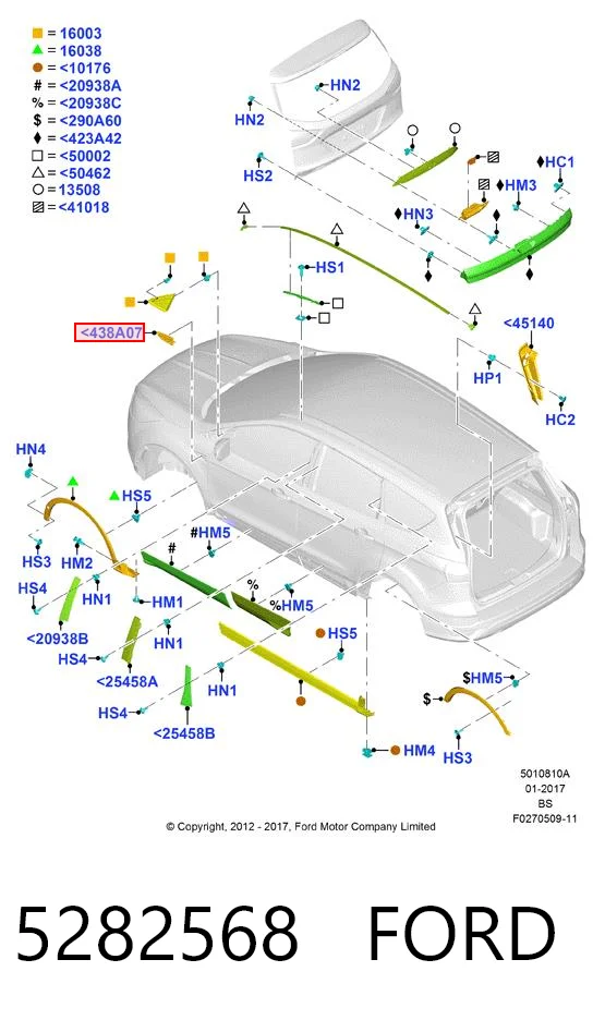 Pára-lama dianteiro direito para Ford Kuga II CBS