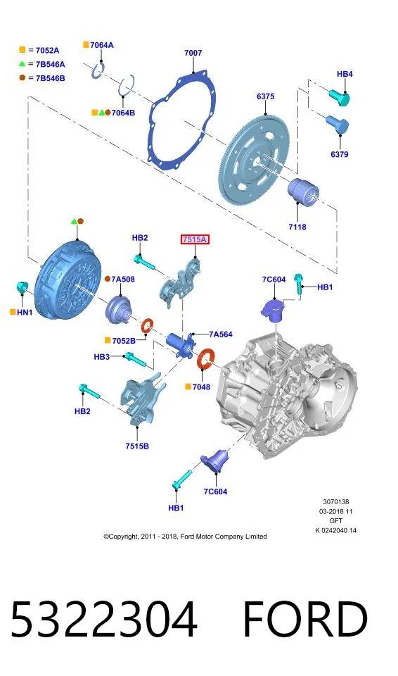 Forquilha de embraiagem Ford Fiesta VI CB1 ao melhor preço