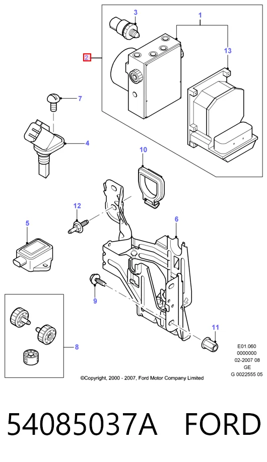 Unidade hidráulico de controlo ABS 0265225340 Bosch