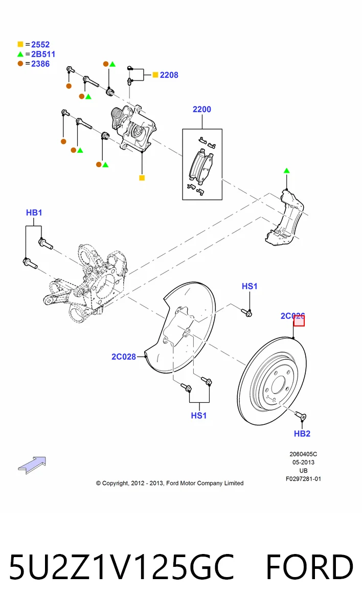 Disco do freio traseiro para Ford Explorer  U5