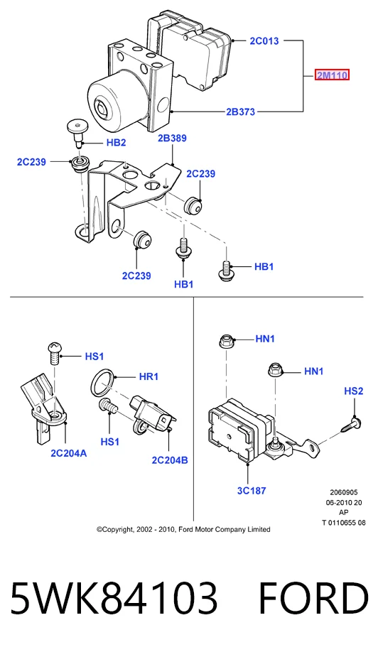 Unidade hidráulico de controlo ABS para Ford C-Max  DM2