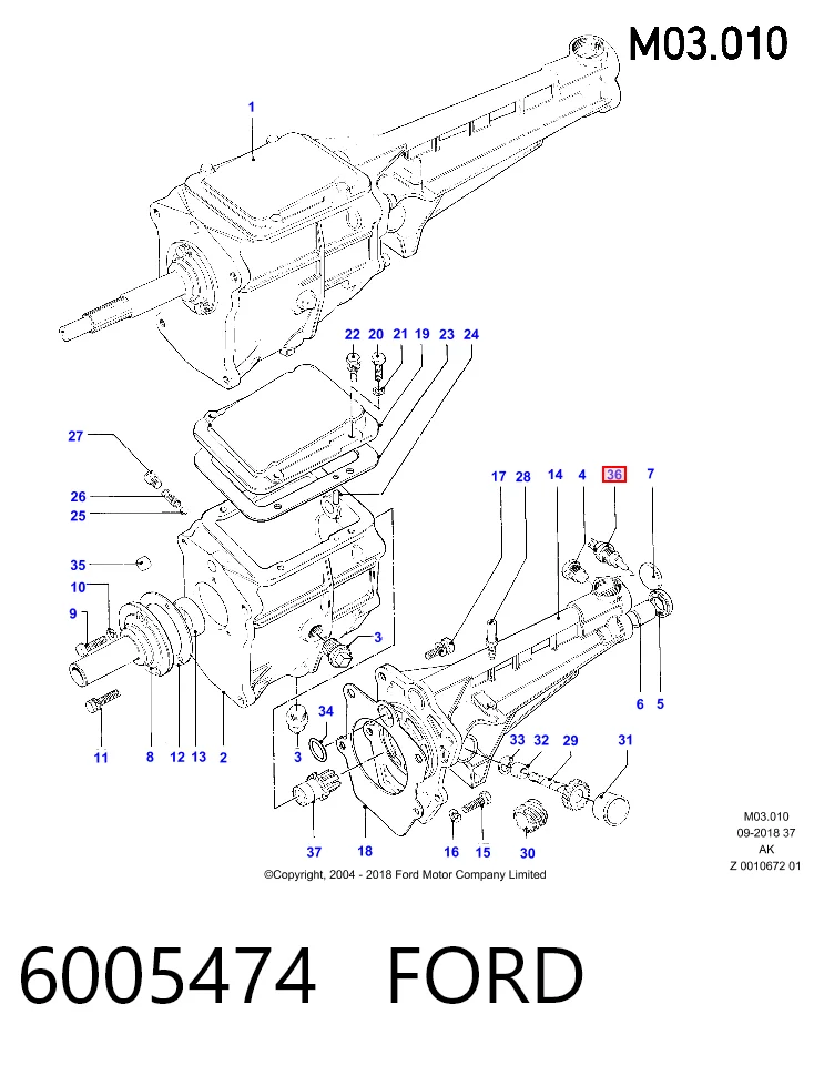  Sensor de ativação das luzes de marcha à ré Ford Sierra I hatchback (GBC) (1982 - 1987) I