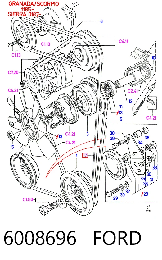 1180173 Deutz Correia dos conjuntos de transmissão