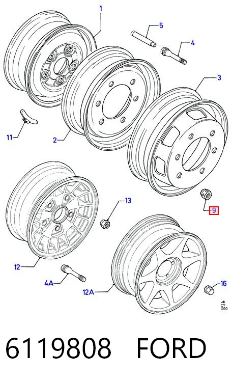 Porca de roda Ford Transit  V ao melhor preço