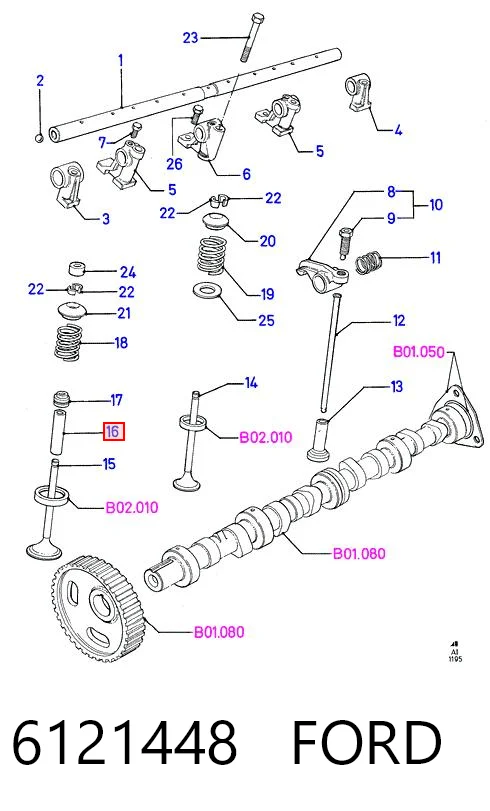 Guia de válvula Ford Transit III V