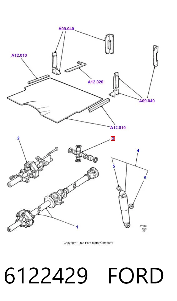 Cruzeta da junta universal traseira GMB GU1740