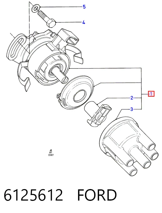 Distribuidor de ignição (distribuidor) para Ford Fiesta FBD