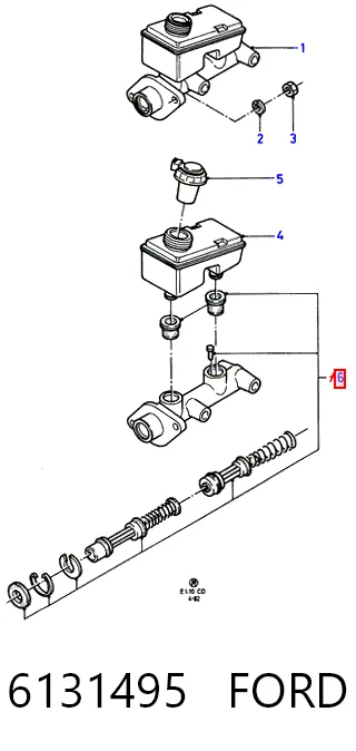  Kit de reparação de cilindro mestre do freio Ford Sierra I hatchback (GBC) (1982 - 1987) I