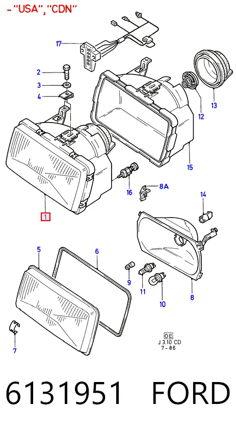 Luz direita Ford Sierra GBC ao melhor preço