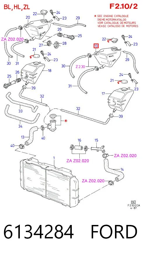 Compre Tanque de expansão do sistema de esfriamento Ford Orion 2