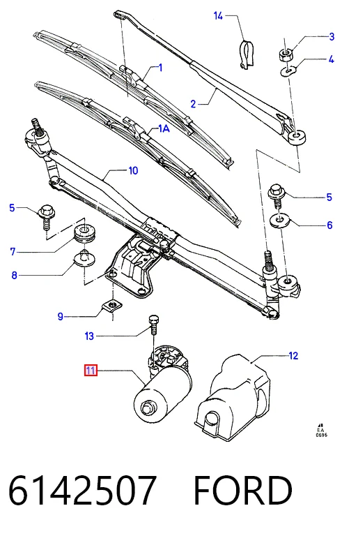 Motor de limpador pára-brisas do pára-brisas Ford Sierra I GBC