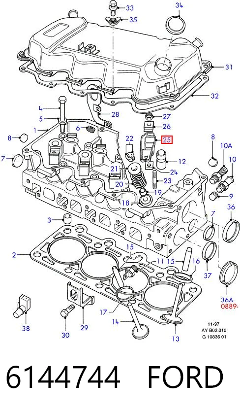 Balanceiro de válvula (balanceiro de válvulas) para Ford Orion III GAL