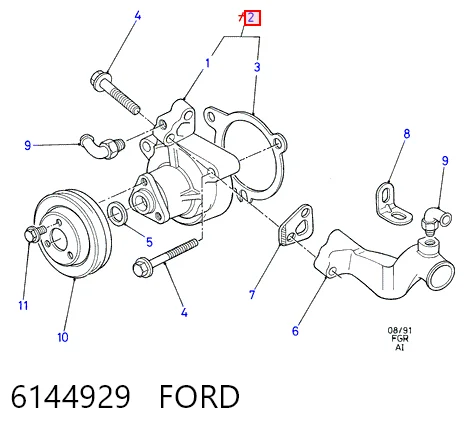Compre Bomba de água (bomba) de esfriamento Ford Orion 1