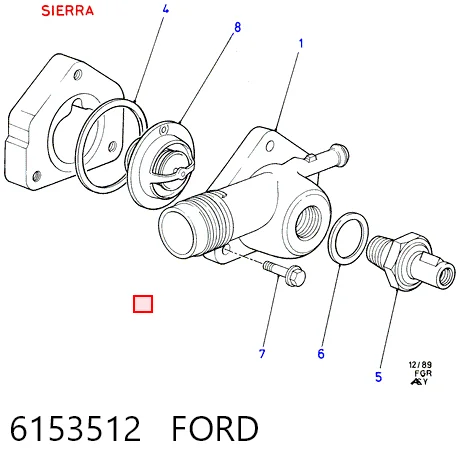 Vedante de termostato Ford Transit IV E