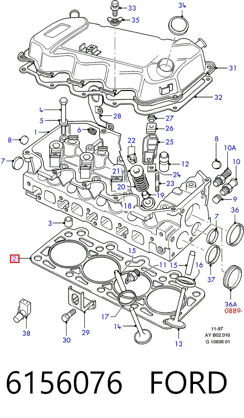Compre Vedante de cabeça de motor (CBC) Ford Escort 