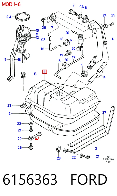 Tanque de combustível Ford Escort IV AWF, AVF ao melhor preço