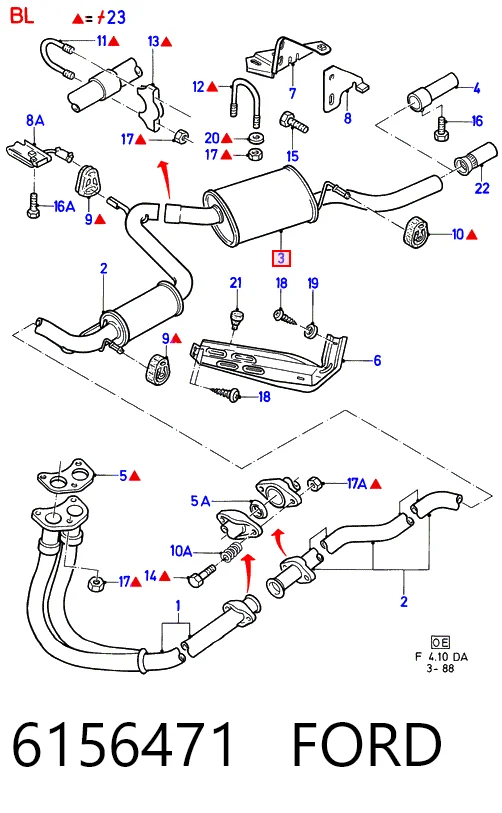 Compre Silenciador, parte traseira Ford Orion 2