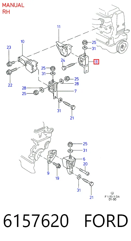 Coxim (suporte) traseiro de motor Ford Escort preço, a partir de 22,99 USD