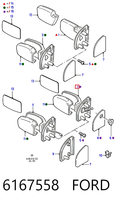 Compre Espelho de retrovisão esquerdo Ford Sierra 1