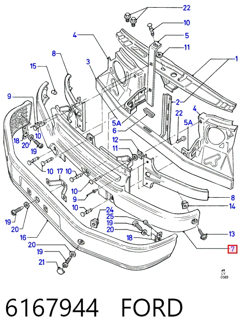 Grelha do radiador Ford Transit IV T