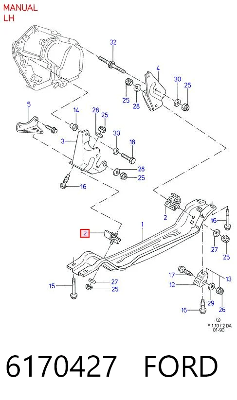 Coxim (suporte) traseiro de motor Ford Escort III ALD ao melhor preço