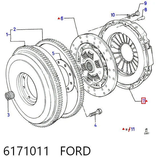 Cesta de embraiagem Ford Sierra  BNC ao melhor preço