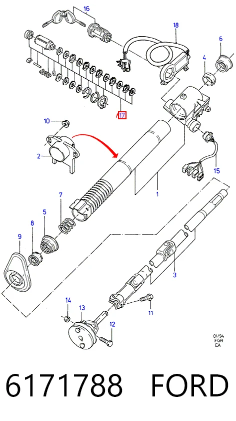 Compre Trinco de fecho de ignição Ford Sierra 2